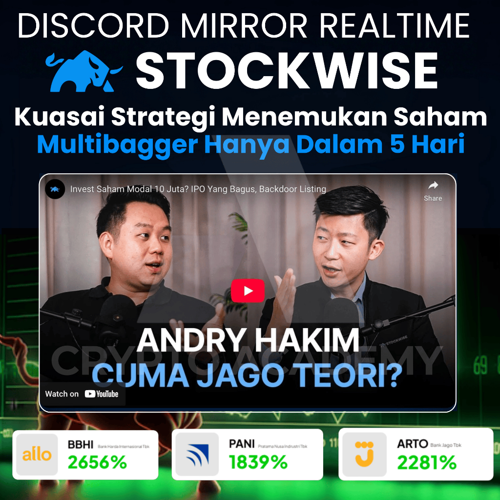 Kelas Discord Mirror Stockwise by Andry Hakim | Kelas Saham | Stockwise | IHSG | Cuan dari saham