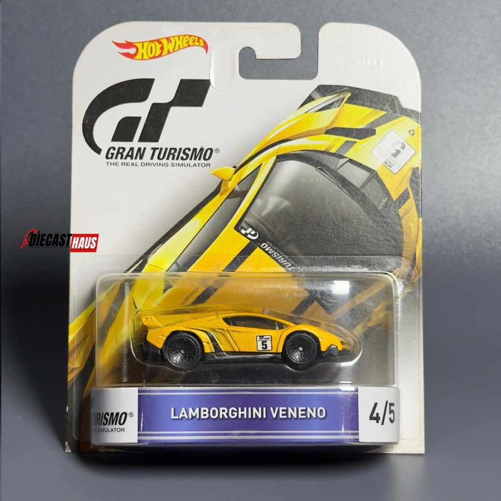 Diecasthaus- Hot Wheels Premium GRAN TURISMO Retro Entertainment Lamborghini Veneno