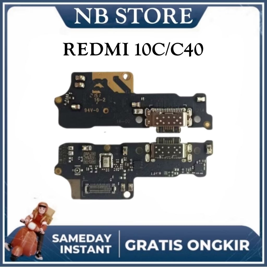 KONEKTOR XIAOMI REDMI 10C / POCO C40 CAS + MIC PAPAN CAS + IC ORYGINAL