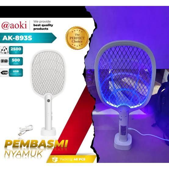 Raket Nyamuk Aoki AK-893S Pembasmi Nyamuk best Quality produk Original 100% II Raket Nyamuk USB Char