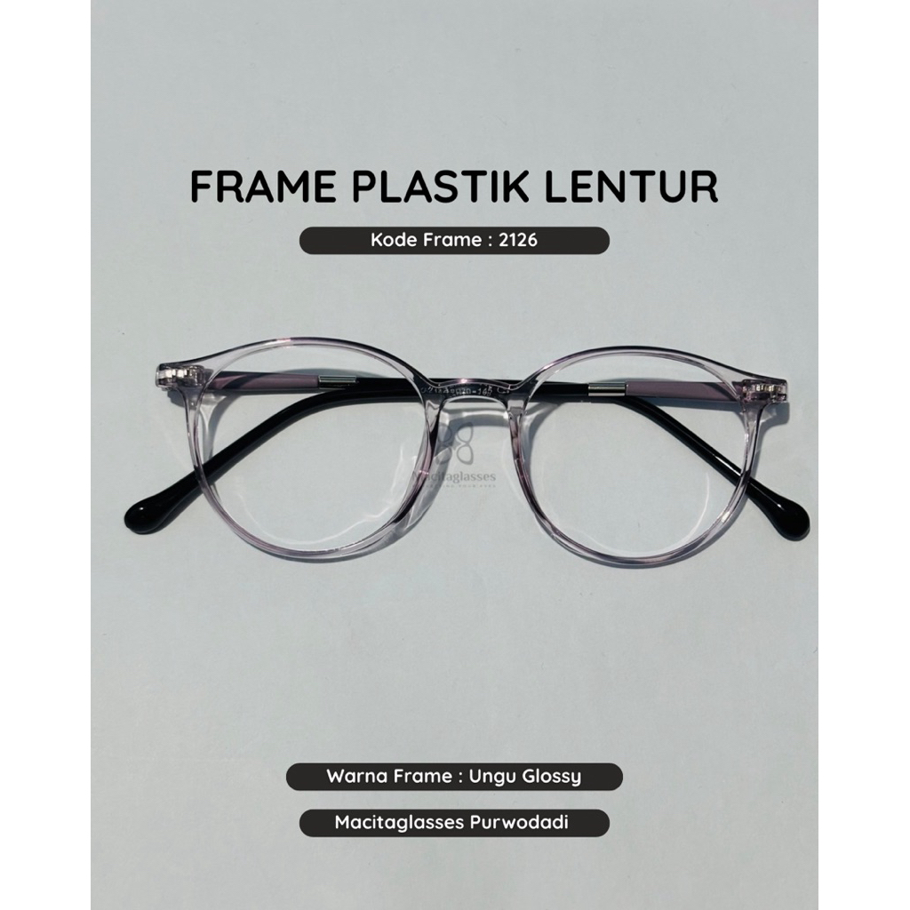 Macitaglasses - Frame Bulat Plastik Lentur 2126