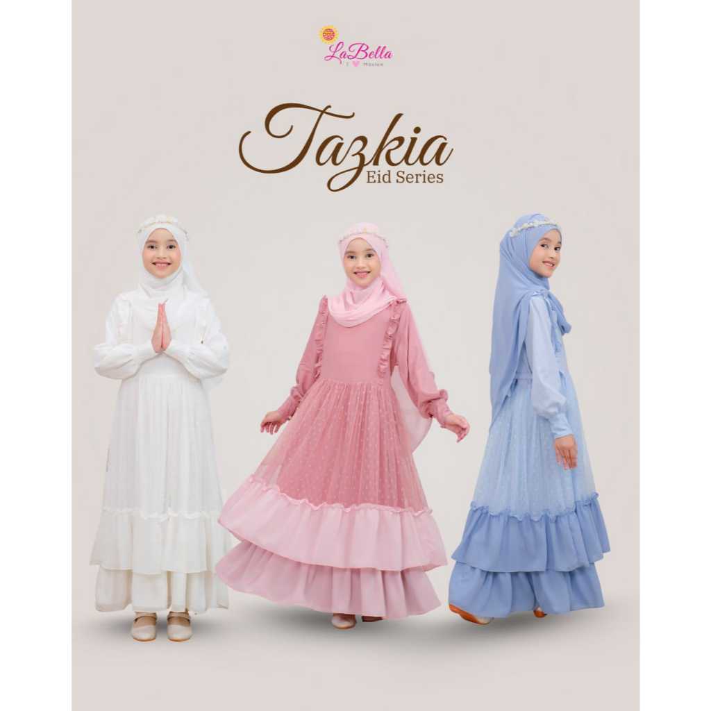 NEW GAMIS SYARI SET ANAK TAZKIA PRINCESS IED SERIES BY LABELLA