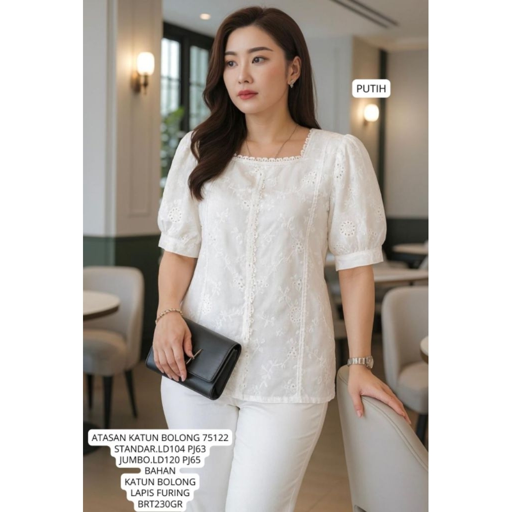 ATASAN KATUN BOLONG 75122 PUTIH 230GRAM
