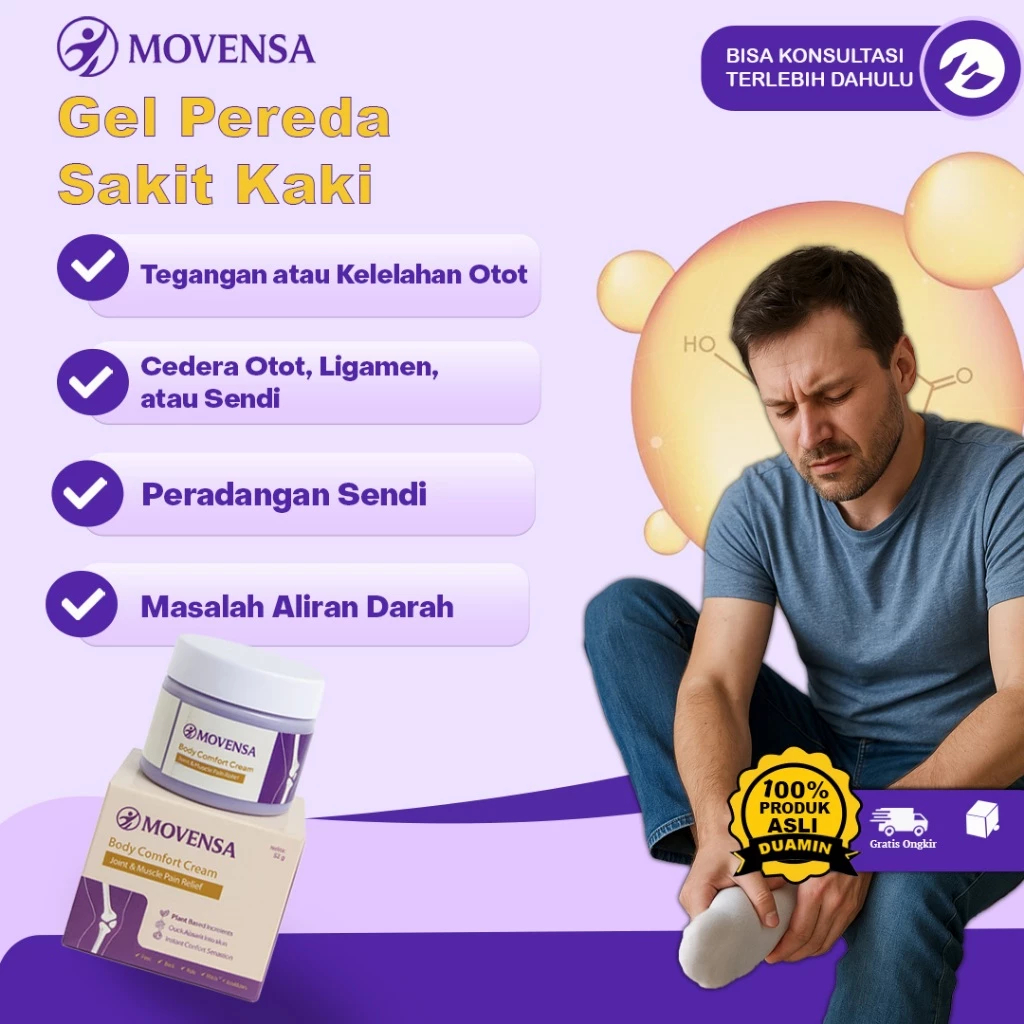 Movensa Official Store Soothing Gel Herbal Cream Original Nyeri Sendi Hilang Aktivitas Lebih Ringan