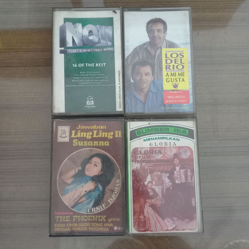 Kaset Pita Kumpulan Lagu Indonesia dan Barat / Cassette Tape Koleksi Lagu Indonesia dan Barat Lawas 
