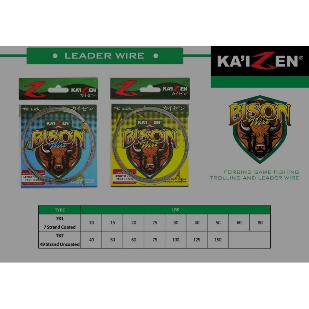 Neklin Kaizen wire Bison 7 X 7 | 49 Strand coated