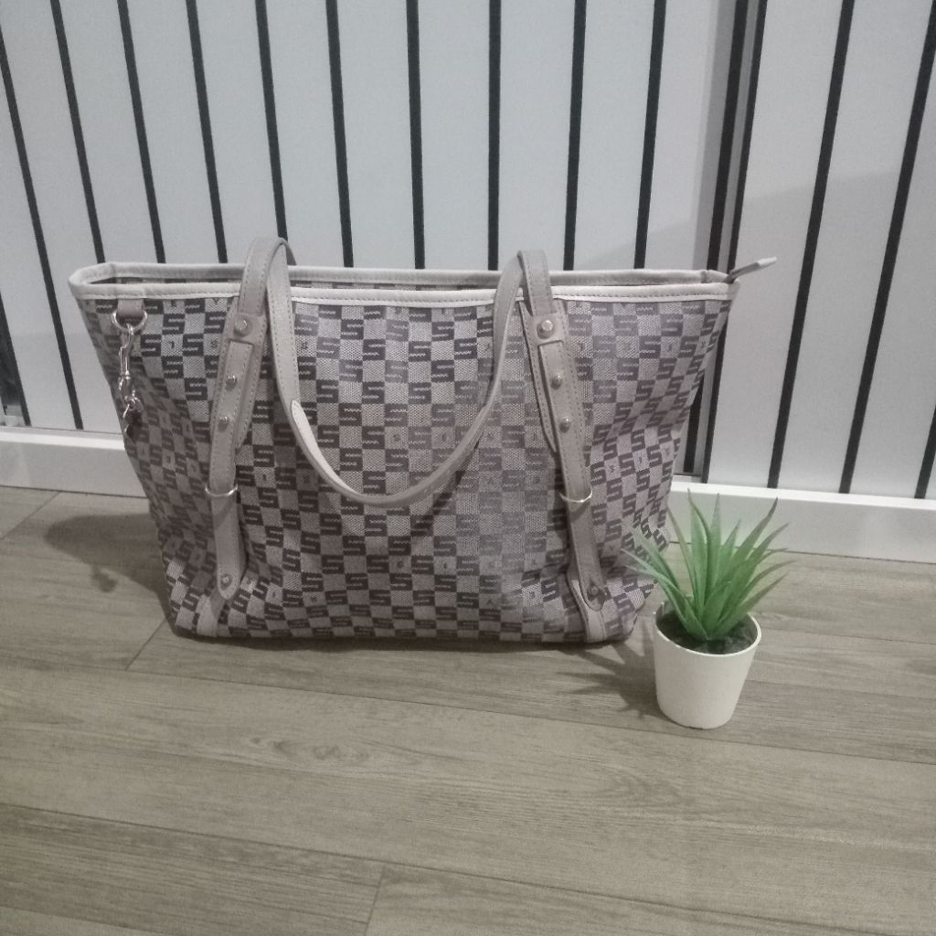 Tas PL tote Sisley kanvas berziper, mulus