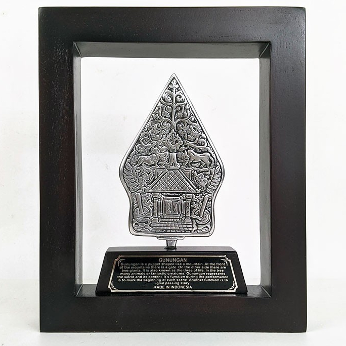 Frame/souvenir Wayang Gunungan Khas Indonesia