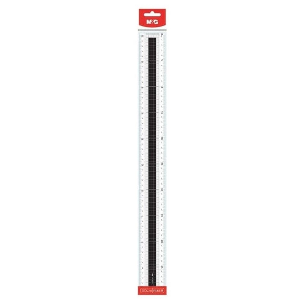 MISTAR PLASTIK TEBAL 50 CM ARL960Y0 / PLASTIK RULER MG ARL 960Y0 HARD PLASTIC