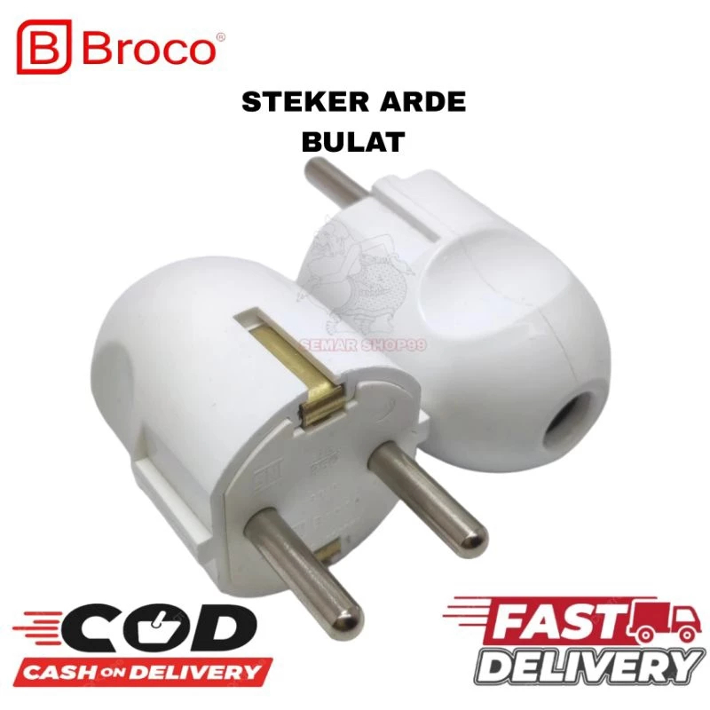 Steker Arde BROCO 13310-55 / Colokan Bulat / Adaptor Steker Arde Bulat Broco