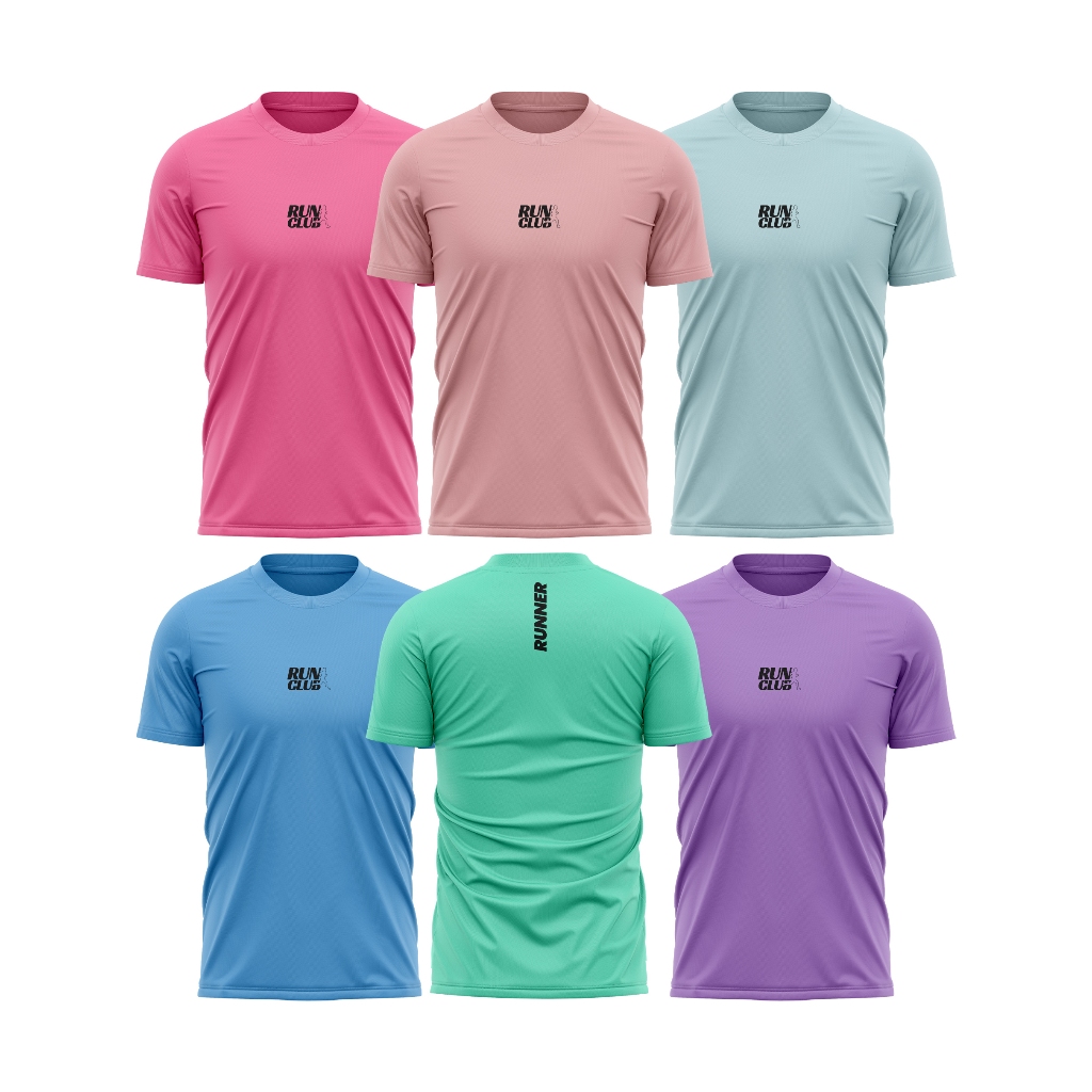 Osdealshop Jersey Lari Running Kaos Olahraga Jogging Baju Olahraga Lari Pria/Wanita Jersey Badminton