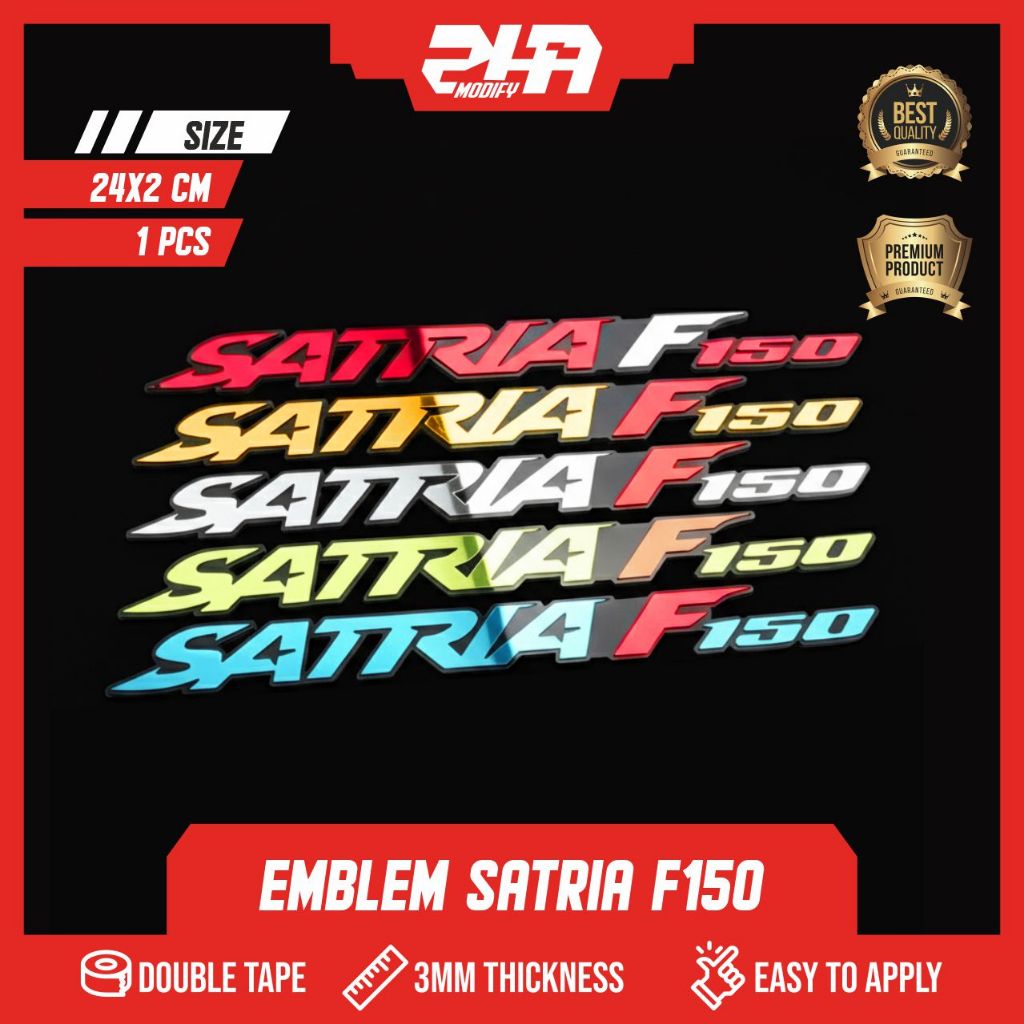 EMBLEM SATRIA EMBLEM SATRIA F BAHAN AKRILIK BUKAN STIKER AKSESORIS MOTOR SUZUKI EMBLEM MOTOR EMBLEM 