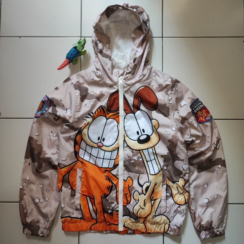 Jaket Windbreaker Running Lightweight Sporty Anak Remaja Laki-laki Perempuan GARFIELD Parasut Origin