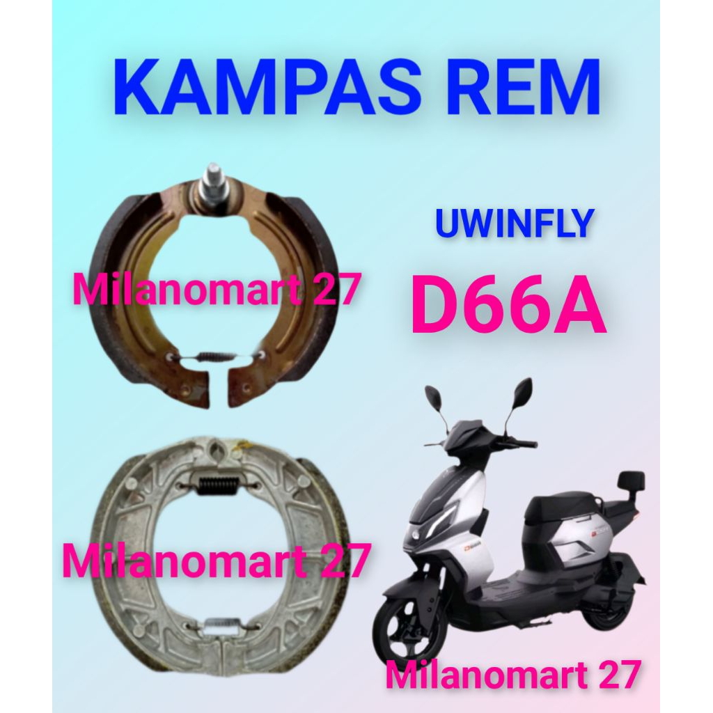kampas rem sepeda listrik uwinfly D66A kampas rem sepeda listrik uwinfly D 66A