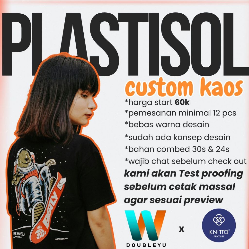 CUSTOM SABLON PLASTISOL BEBAS DESAIN | CUSTOM KAOS KUALITAS DISTRO | SABLON PLASTISOL | JASA SABLON 