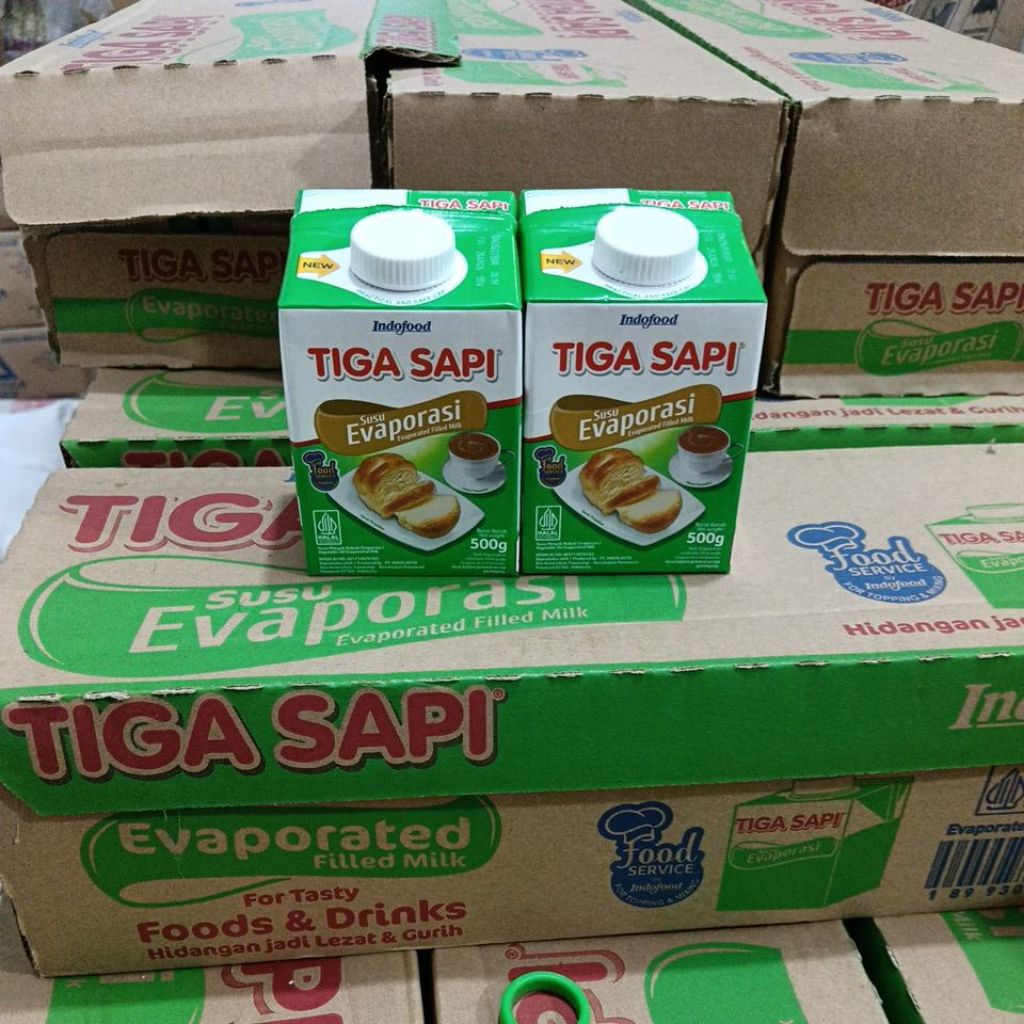 evaporasi tiga sapi 500g 1dus x12pcs