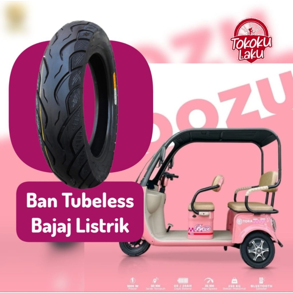 BAN TUBELESS BAJAJ LISTRIK