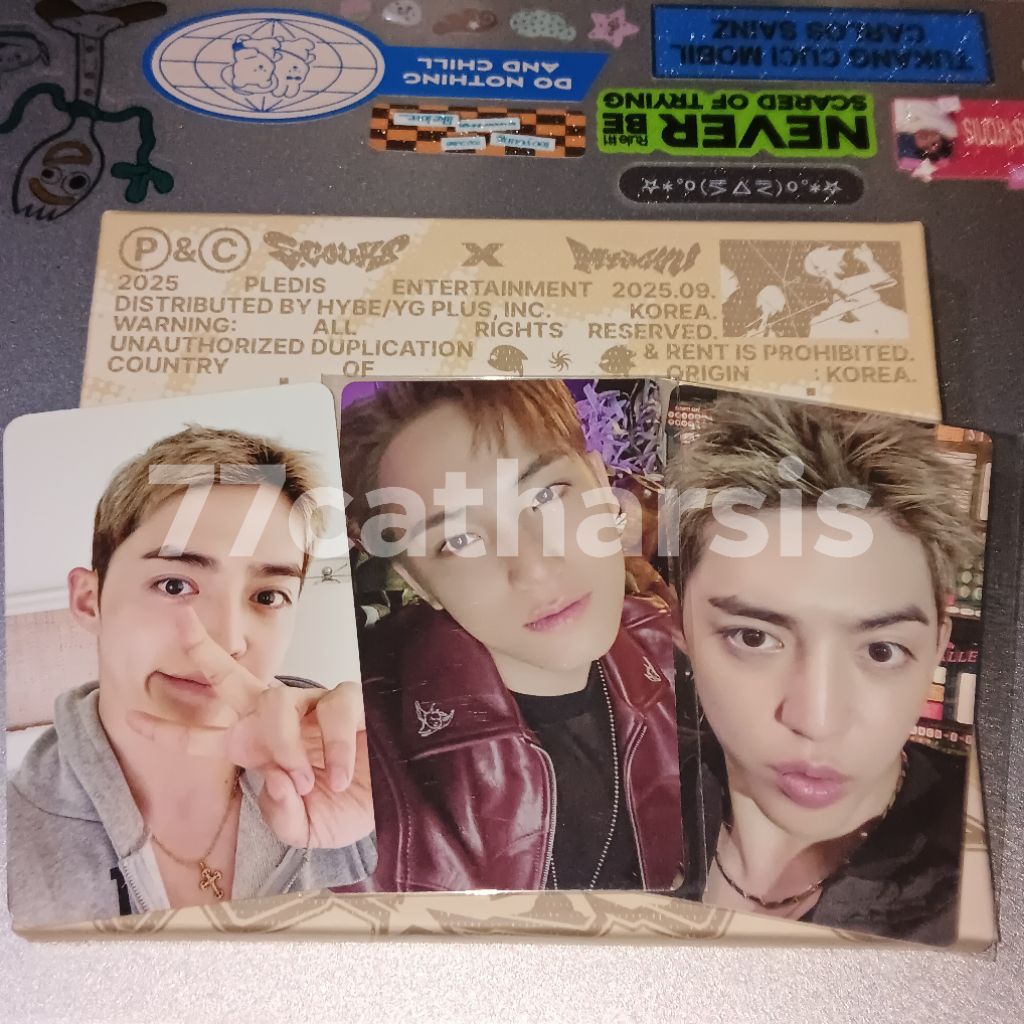 album CxM Compact Ver. CxM Ver UNSEALED Photocard PC Scoups Seungcheol + POB Weverse Mingyu + Scoups