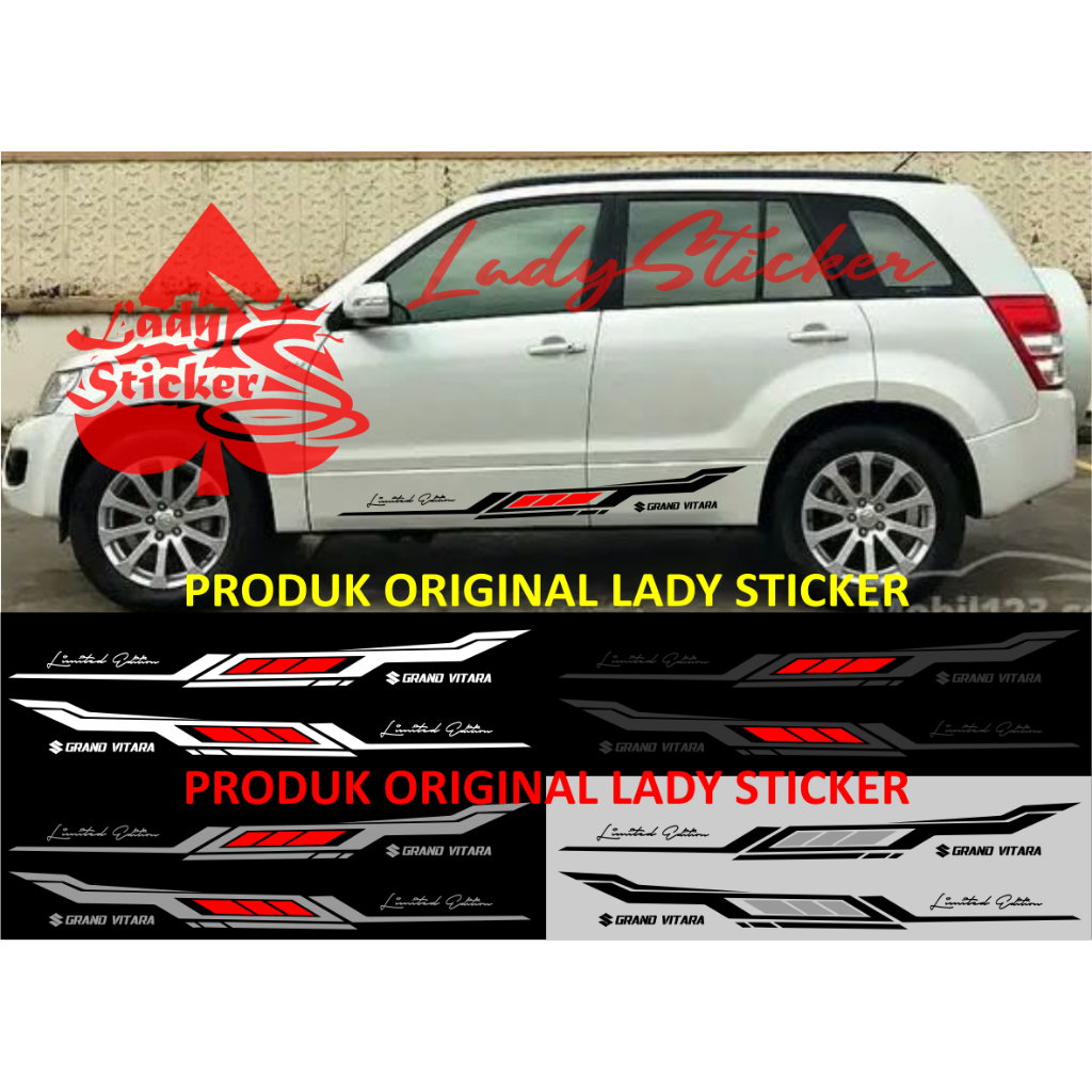 Cutting sticker mobil grand vitara sticker stiker mobil suzuki grand vitara
