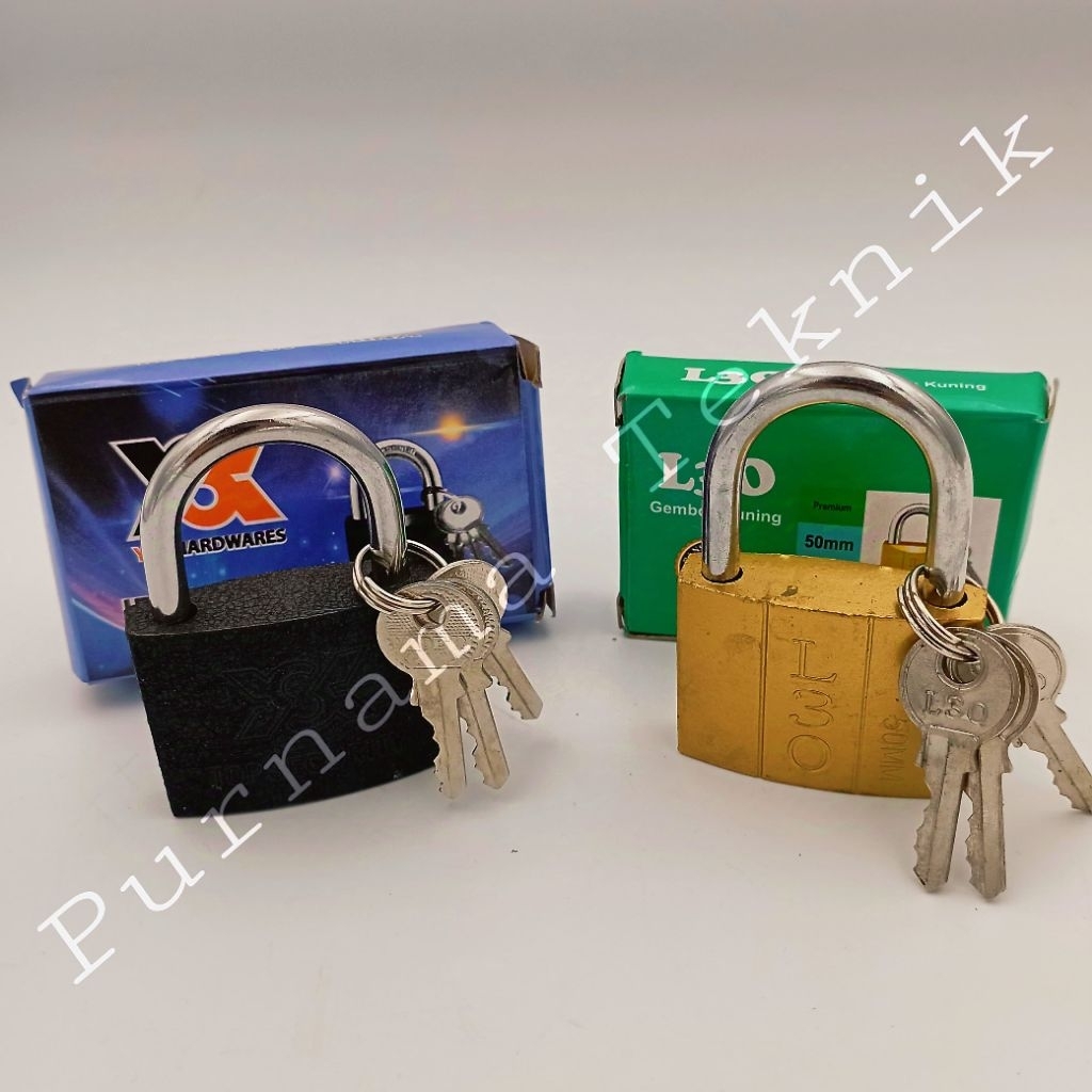 Gembok Kuning 50mm Gembok 50 mm Kuning