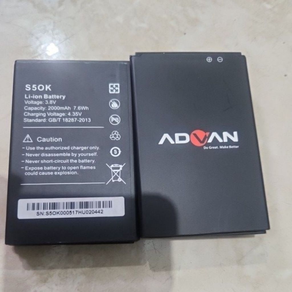 asesoris murah original baterai advan S50k