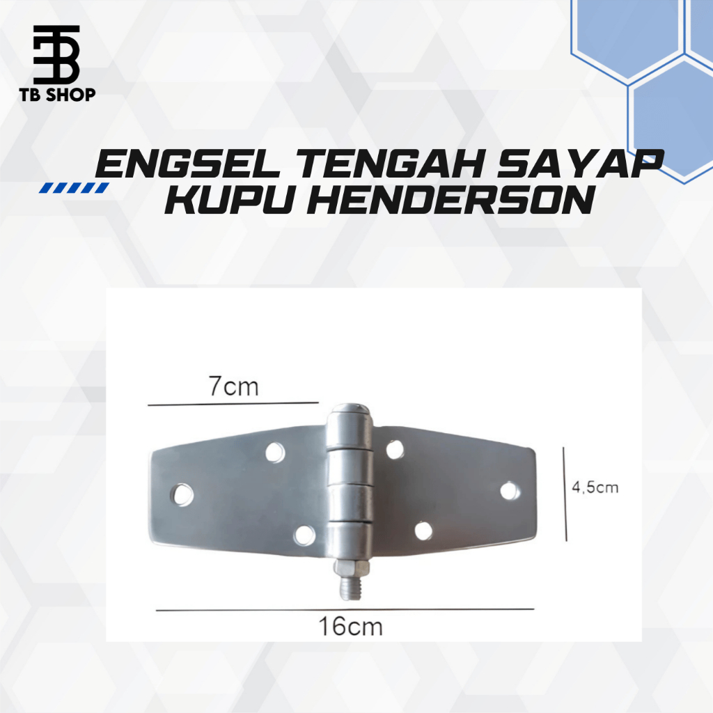 Engsel Tengah Handerson Kupu Besar/Engsel Tengah Henderson sayap kupu besar pintu lipat kayu dan bes