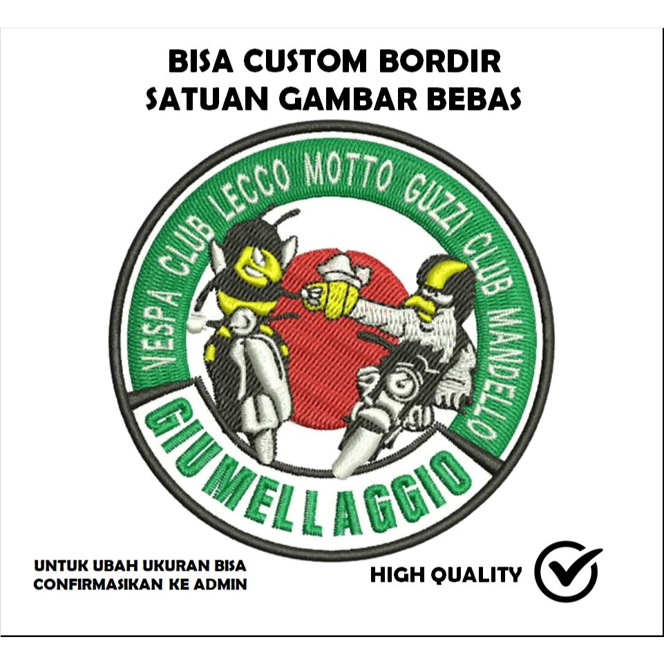 EMBLEM PATCH BORDIR LOGO CLUB MOTOR TESTIMONI-TTB