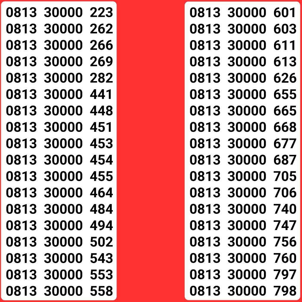 Nomor cantik simpati Nomor cantik telkomsel seri kwarted 0000
