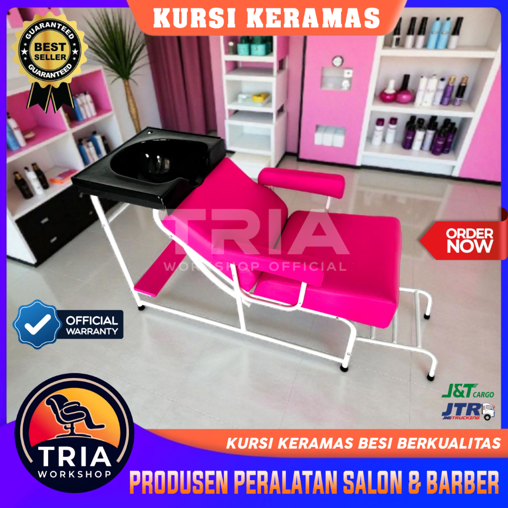 Kursi Keramas Salon Besi / Bak Cuci Rambut Elegan Kokoh / Kursi Salon Cuci Rambut Creambath Wastafel
