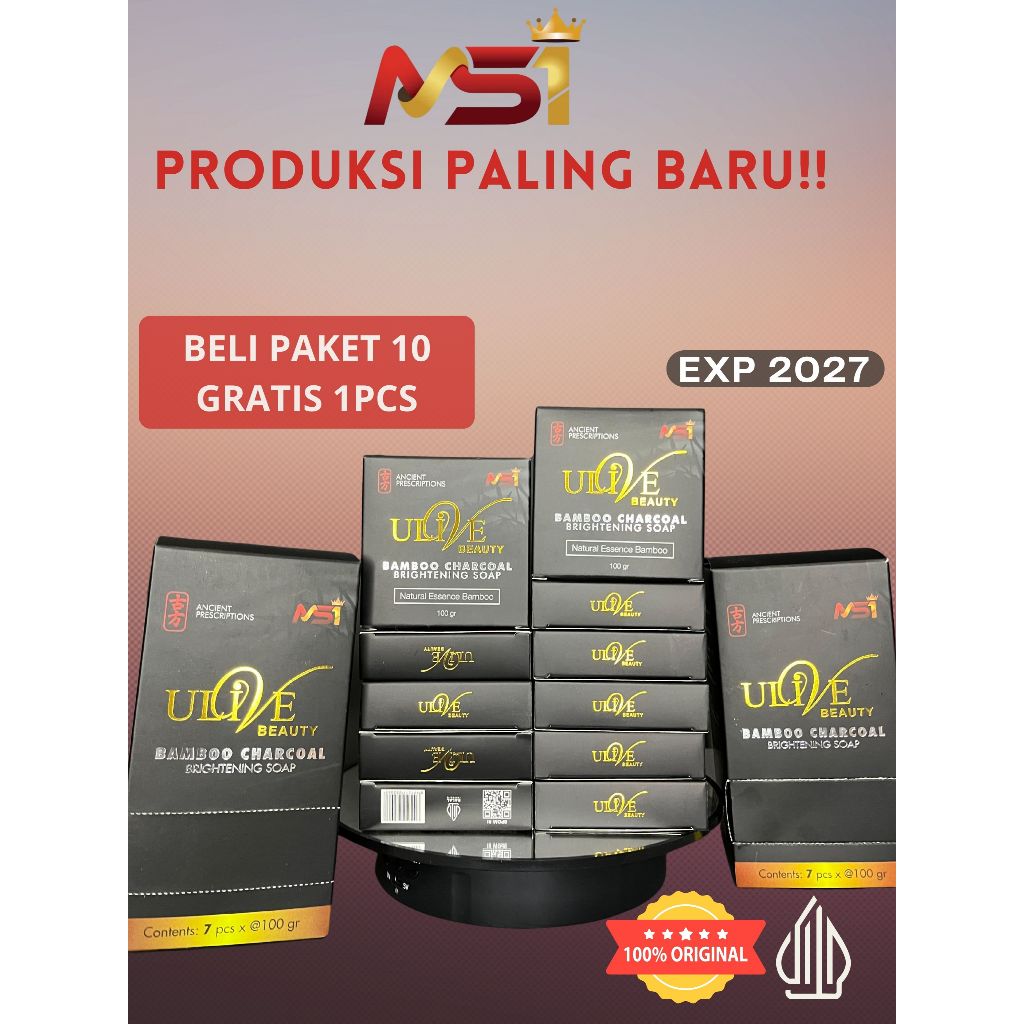 Paket 10pcs FREE 1 MSI Sabun Bamboo Ulive Beauty Soap Asli Original BPOM