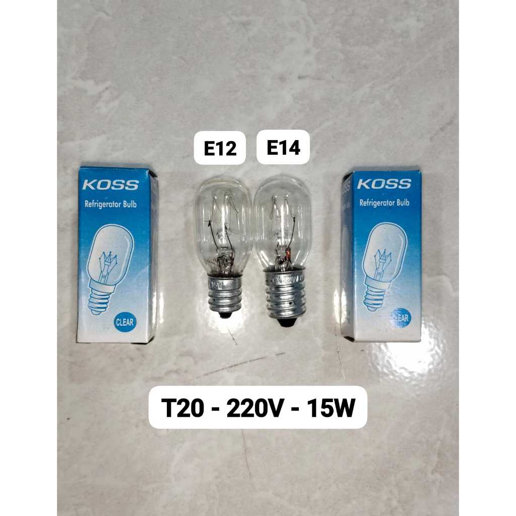 [ PROMO CUCI GUDANG ] Lampu Kulkas E12 E14 Koss Refrigerator Bulb Warna Clear / Lampu pijar 15W