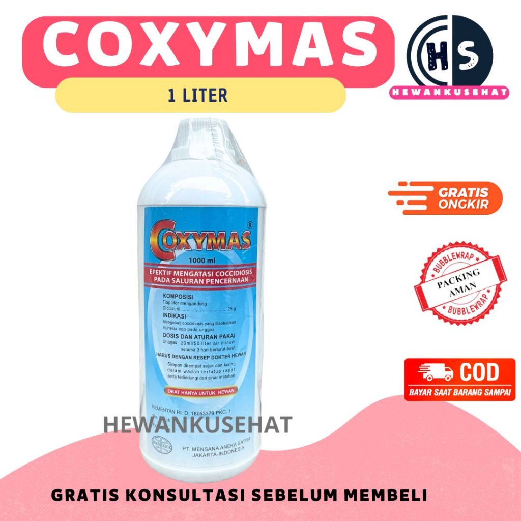 Coxymas 1 Liter Obat Coccidiosis Unggas Efektif MENSANA