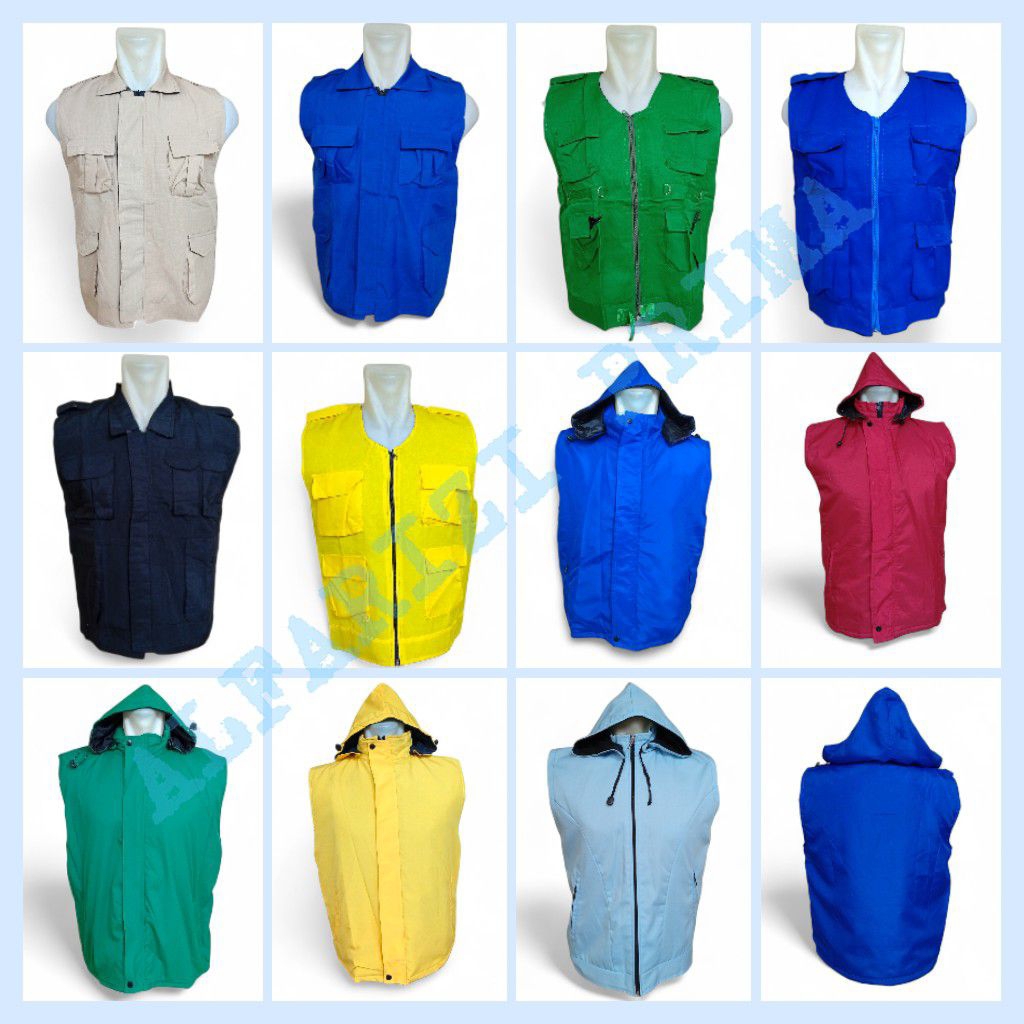 Rompi Fungsional / Rompi Safety / Rompi Parasut / Rompi bahan Drill / Rompi bahan Ripstop