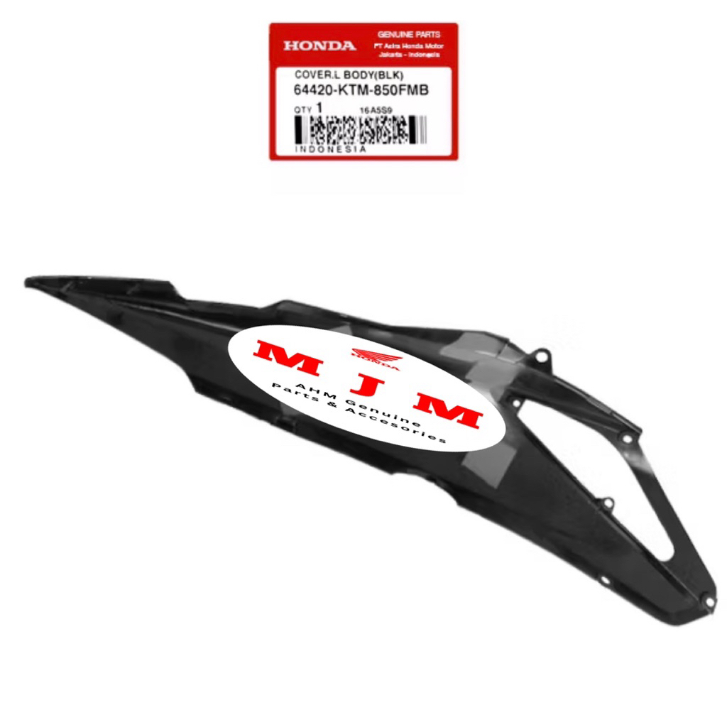 64420-KTM-850FMB Cover Body Kiri Supra X 125 Lama Batman 2005 - 2013 Hitam