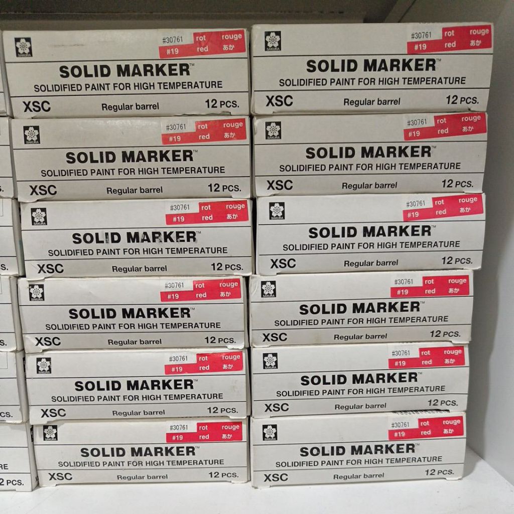 Solid Marker #19 Red Sakura High Temperature 1Ktk Isi 12pcs