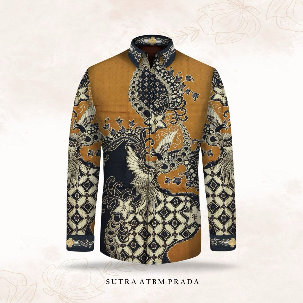 Kain Batik Tulis Sutra Prada Premium Pola Kemeja - RR013