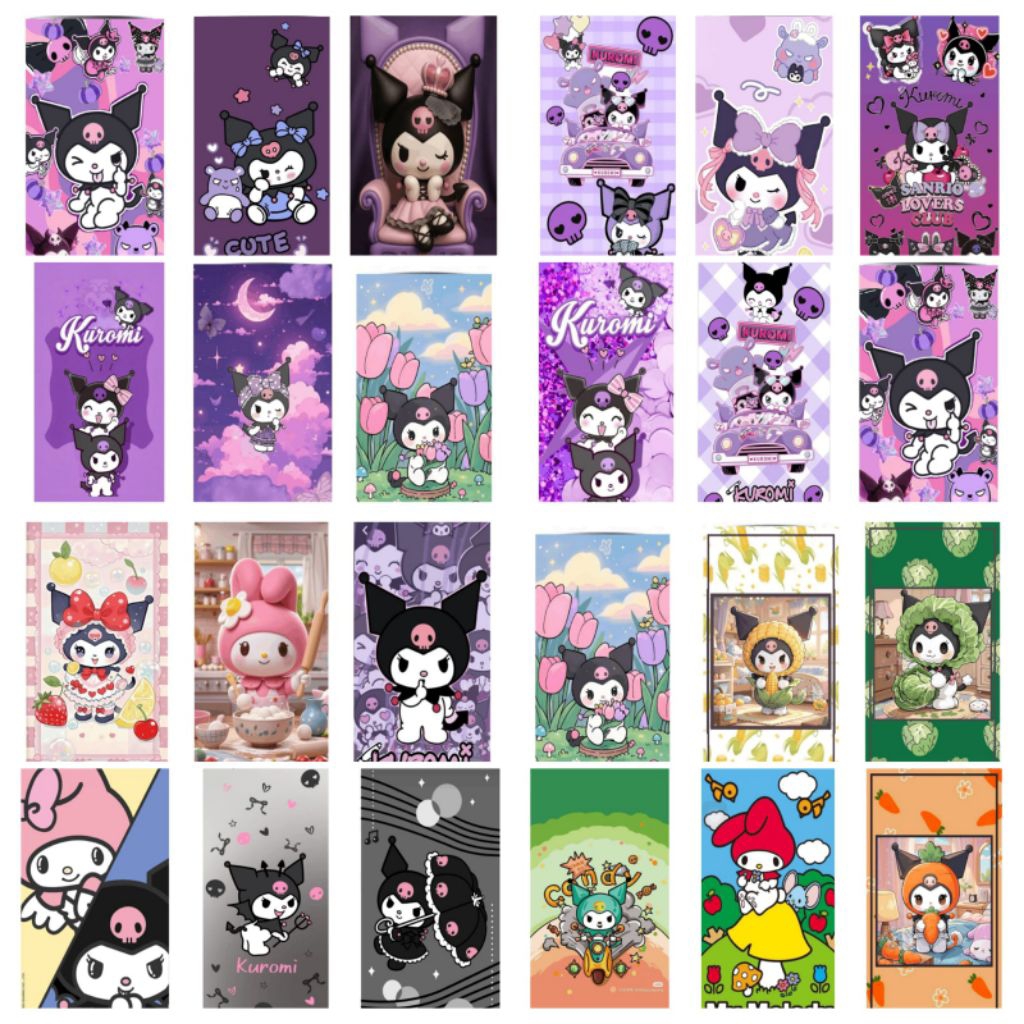 STIKER KULKAS 1 PINTU KARAKTER KUROMI