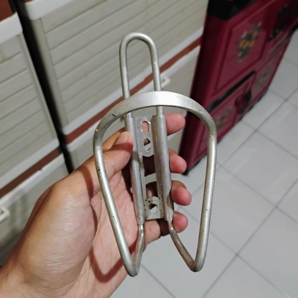Bottle cage vintage alloy tempat botol minum bidon sepeda jadul bekas