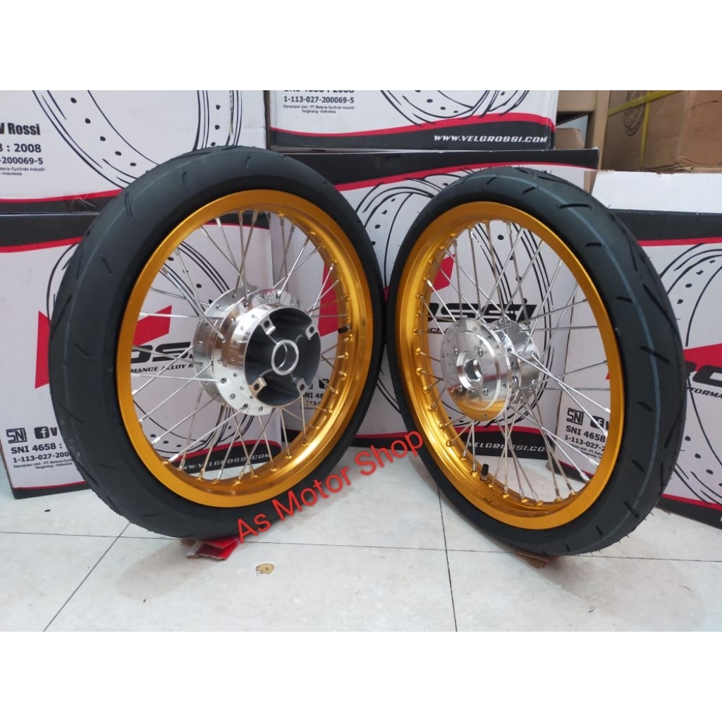 VELG SET ROSSI 160 -185 RING 17 TROMOL SET NEW CB150R CB150R CBR150R MEGAPRO TIGER REVO MEGAPRO MONO