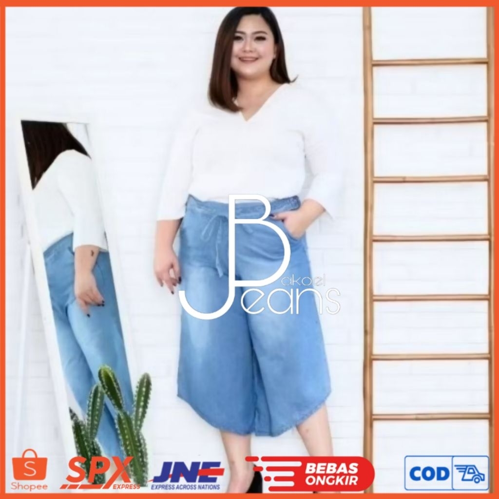 Celana Kulot 7/8 Jumbo Wanita Dewasa