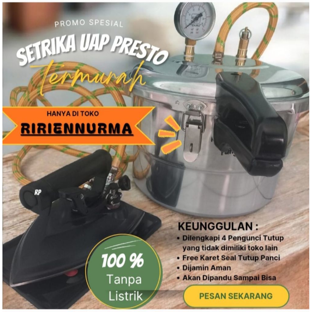 Setrika uap boiler PRESTO 12 liter laundry