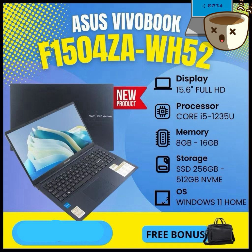 ASUS VIVOBOOK F1504ZA INTEL i5 1235U 16GB 512SSD WINDOWS