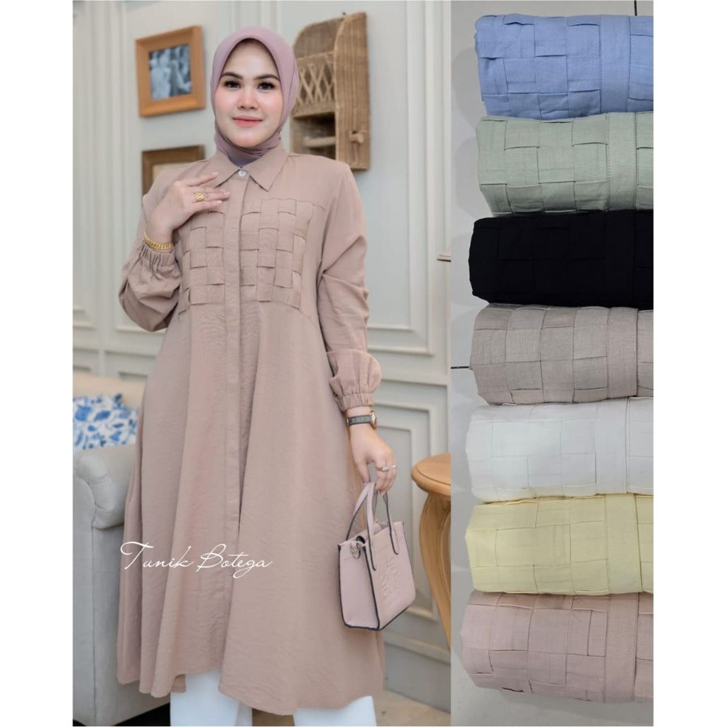 Tunik Botega Winody Update Fashion Terbaru Winody Atasan Wanita Kekinian Hijab friendly Tunik Panjan