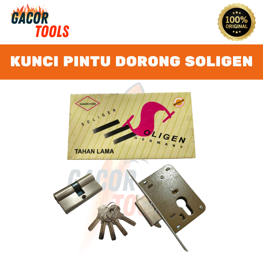 Kunci Pintu Geser 514 SOLIGEN / Body Kunci Pintu Geser 5 Anak Kunci