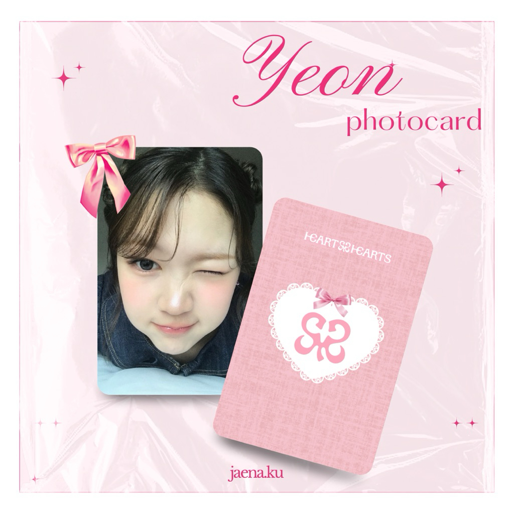 PHOTOCARD YEON HEART 2 HEARTS H2H SELCA CUTE KPOP JAENA.KU