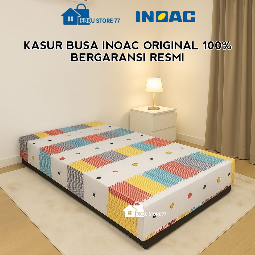 Kasur Busa INOAC 200x160x20 cm D16 Yellow Foam – Garansi 10 Tahun Original