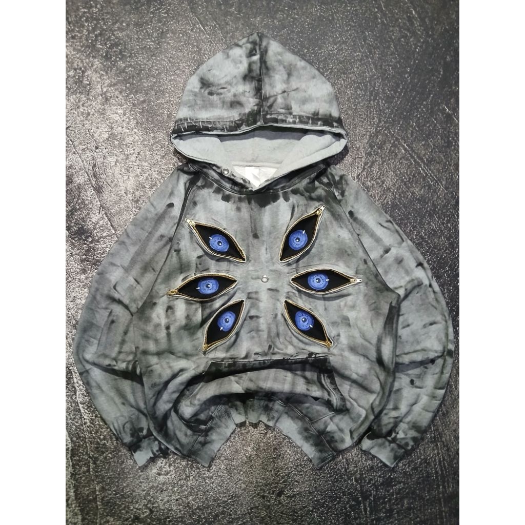 REWORK AND HANDPAINT HOODIE BY CYBER.REWORK