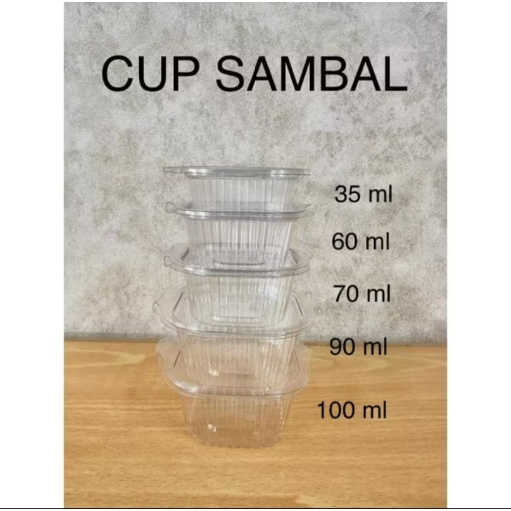 [50 Pcs] Cup Jelly Puding Mika Sauce Tutup Sambung Ukuran 35ml 60ml 70ml 90ml 100ml / Mika Saus / Cu