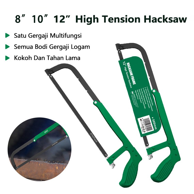 Gergaji Besi Multifungsi Adjustable 8-12 Inch/Rangka gergaji besi, gergaji tangan, gergaji besi mini