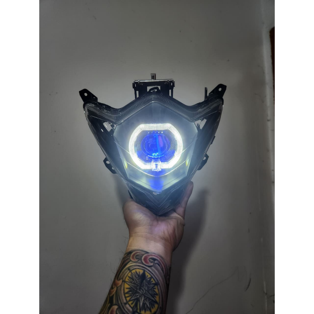LAMPU BILED PROJI SUZUKI SATRIA FU VARIASI LAMPU MOTOR REFLEKTOR LAMPU DEPAN UKURAN BILED 3.5 INCI